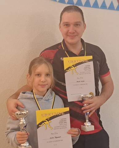 U14 Platz 2 Emilia und Daniel Fricke