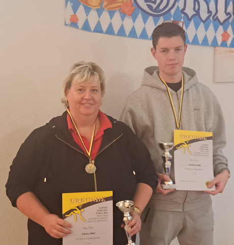 U18 Platz 3 Gesine Schell und Maximilian Gröbe